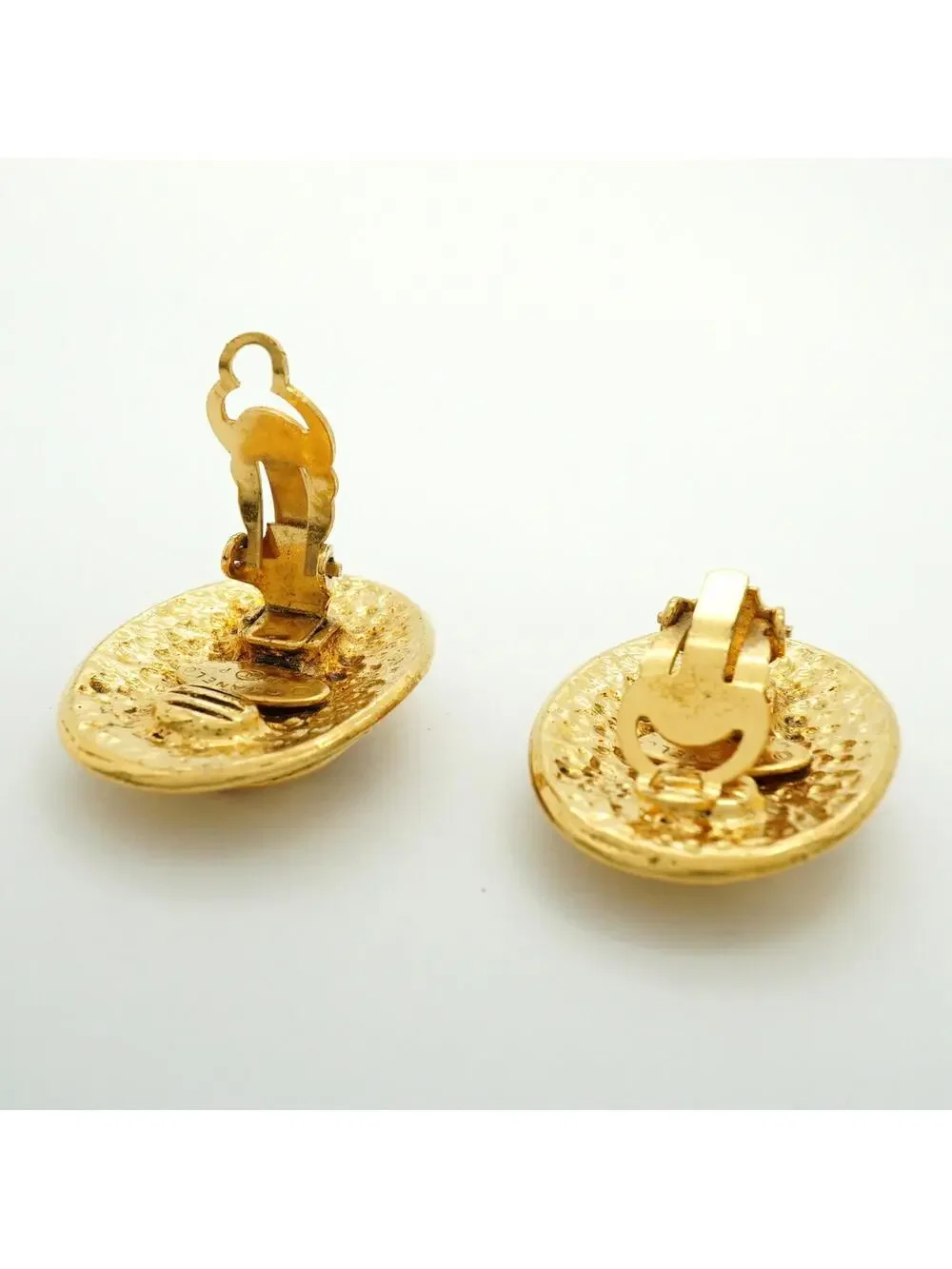 Chanel Cc Logo Oval Clip-On Earrings #357924C67B